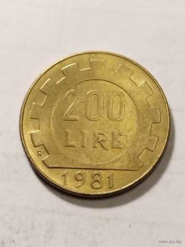 Италия 200 лир 1981