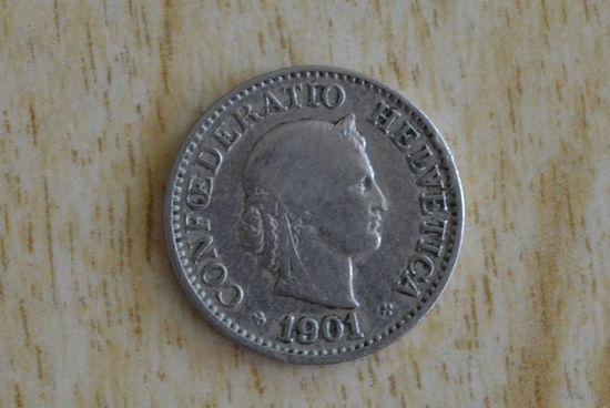 Швейцария 10 раппенов 1901 с 1 руб