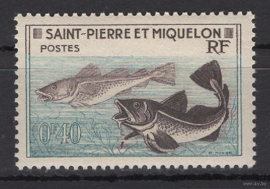 Французский Сен-Пьер и Микелон 1957** Морская фауна Рыбы Mi#381