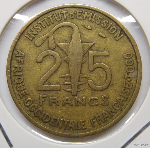Французская Западная Африка 25 франков 1957 г