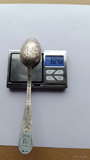 Чайная ложка. Вес 30,48 грамма. Серебро 875. Не чищена. 28