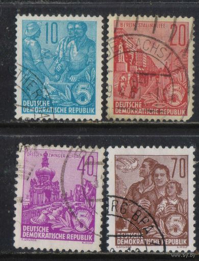 Германия ГДР 1955 Пятилетний план (IV) Стандарт #453,455,456,468