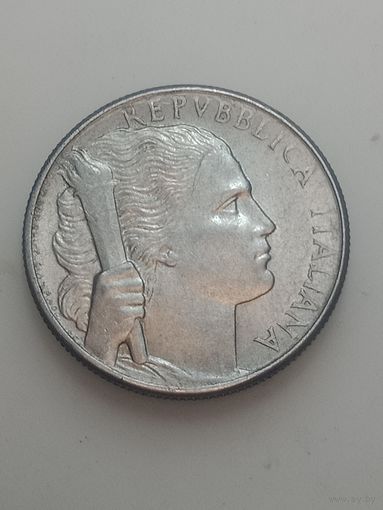 Италия 5 лир 1950 года .