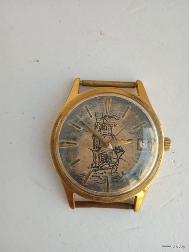 Часы восток парусник, редкие, СССР, ау10, на ходу, состояние , с рубля