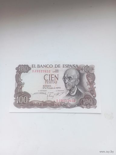 ИСПАНИЯ 100 песет 1970 год