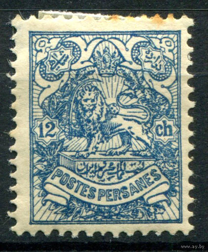 Персия (Иран) - 1903/04г. - лев, 12 Ch - 1 марка - MH с пятнышками на зубчиках перфорации [Mi 190]. #4-W1-129-A-1