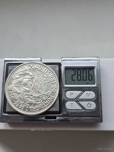 1000 эскудо 1995 года. Португалия, Португальская Республика (1986 - 2001). 500 лет со дня смерти Жоао II. Серебро 500. Монета не чищена. П45687.
