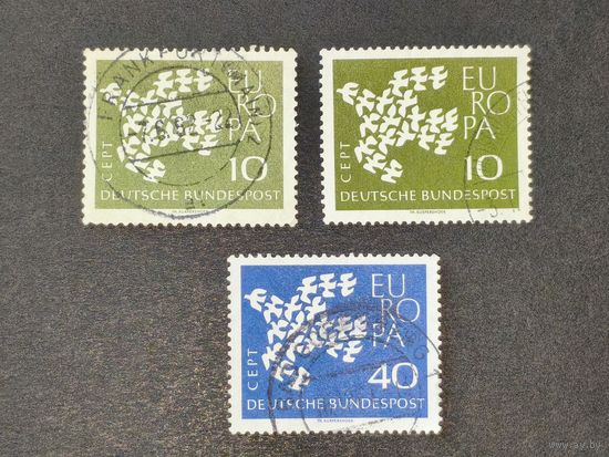 Германия 1961. Европа (C.E.P.T.) 1961 - Голуби. Полная серия