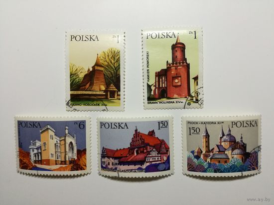 Польша 1977. Исторические памятники. Строения. Архитектура.