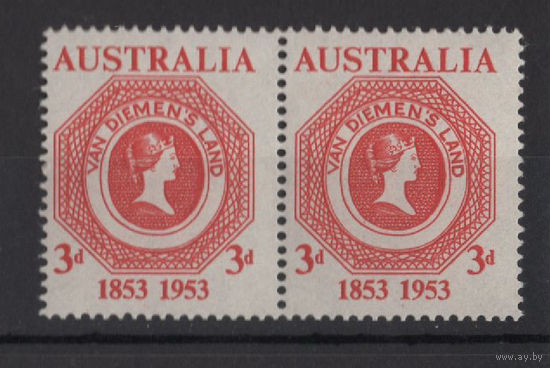 Австралия /Australia 1953** 100 лет маркам Тасмании Королева Виктория Mi#241