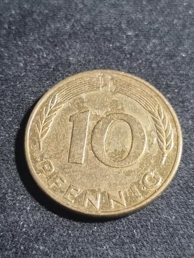Германия 10 пфеннигов 1988 F