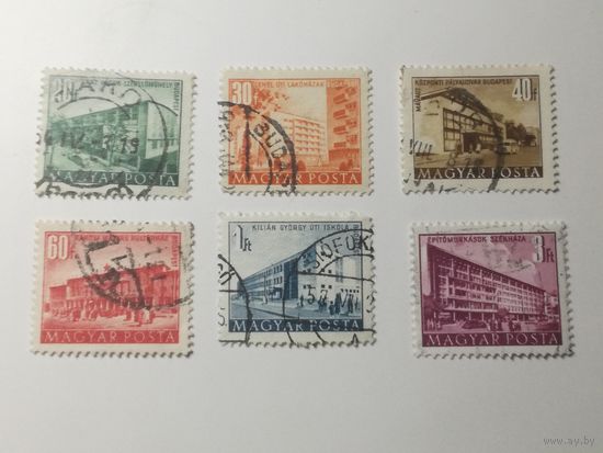 Венгрия 1951. Здания. Архитектура. Полная серия