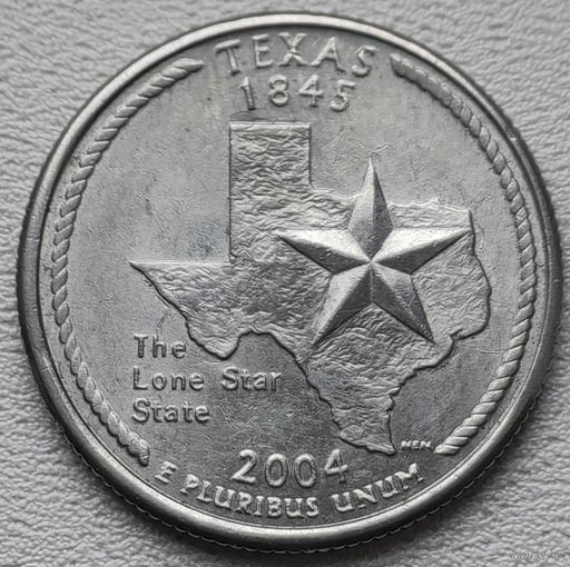 США 25 центов (квотер) 2004 P Texas