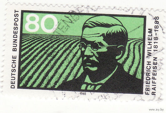 100 лет со дня смерти  Фридриха Вильгельма Райффайзена 1988 год