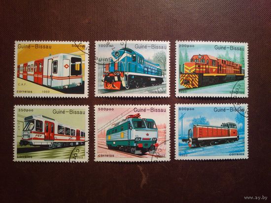 Гвинея-Бисау 1989 г.Локомотивы./17тр/