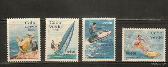 Кабо-Верде-1996(Мих.76-719),  ** ,    Водный спорт, Рыбалка,(полная серия)