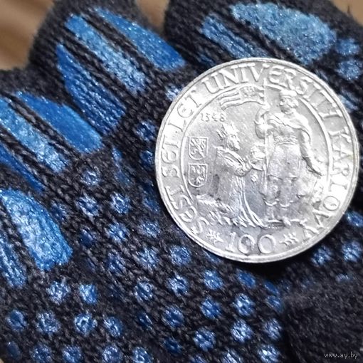 100 крон (1948г.)"600лет Карлову Университету".Чехословакия.