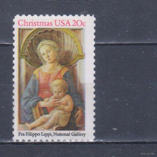 [262] США 1984. Культура.Искусство. Живопись.Рождество. БЕЗ КЛЕЯ.