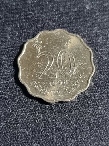 Гонконг 20 центов 1998 Unc