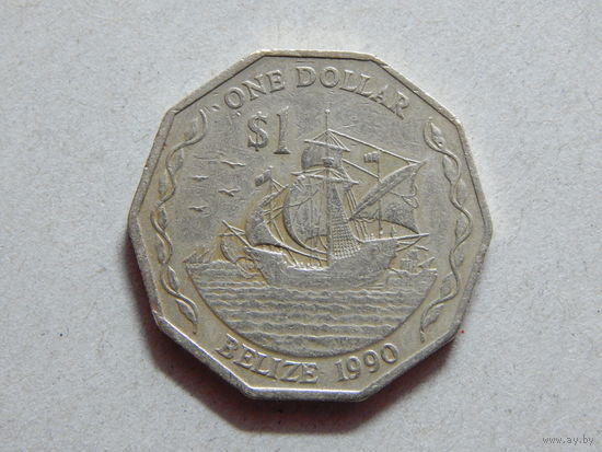 Белиз 1 доллар 1990г.