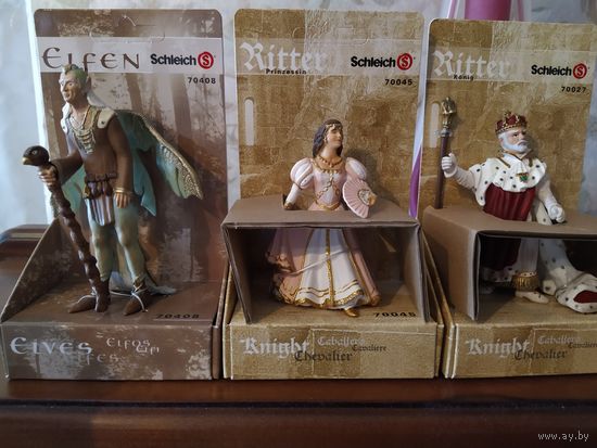 Фигурки Король и Принцесса ,Тулон одним лотом,Schleich(Германия) филигранно выполненные(3 ед.)