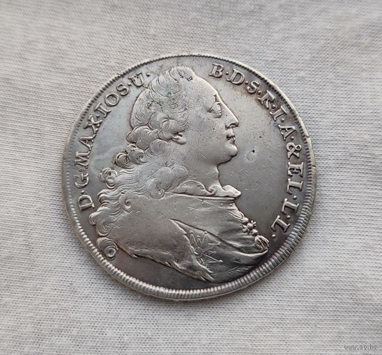Бавария, талер 1775 г., серебро 0.833, Максимилиан III Иосиф (1745-1777)