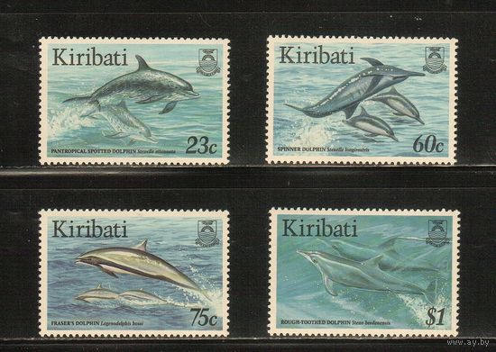 Кирибати-1996 (Мих.728-731) , ** , Морская фауна, Дельфины (полная серия)