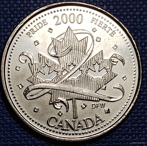 Канада 25 центов 2000 г. Гордость.