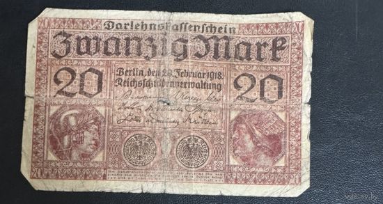 Германия 20 марок 1918