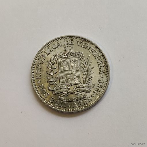 Венесуэла 2 боливара 1989 г.
