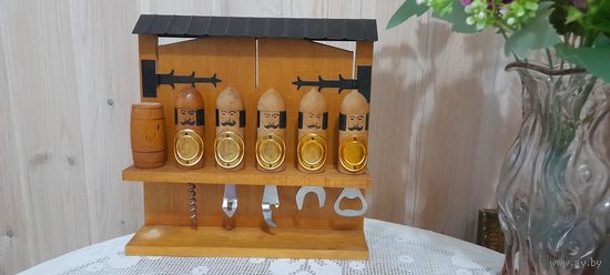 Набор кухонный, штопор,открывашка...деревянный.