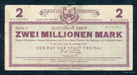 Германия, 2 миллиона марок 1923 год.