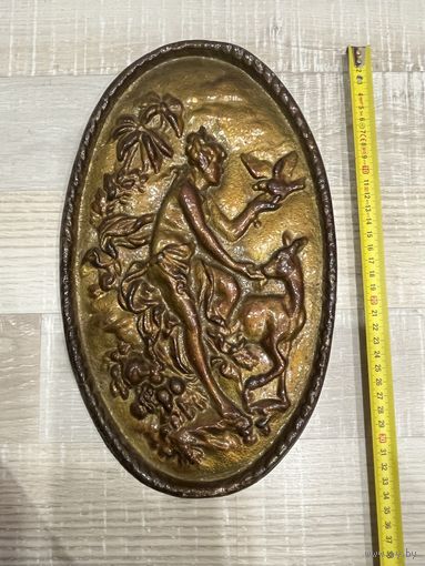 Большая плакетка панно СССР металл