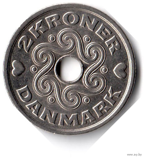 Дания. 2 кроны. 2005 г. Единственное предложение данного года на АУ