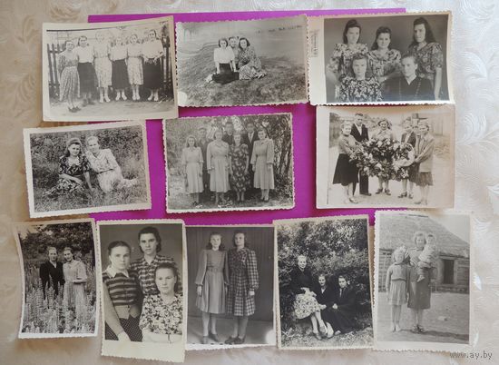 Фото "Молодежь из 1950-х", 11 шт.