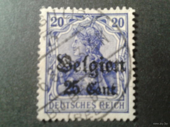 Германия 1914 оккупация Бельгии, надпечатка