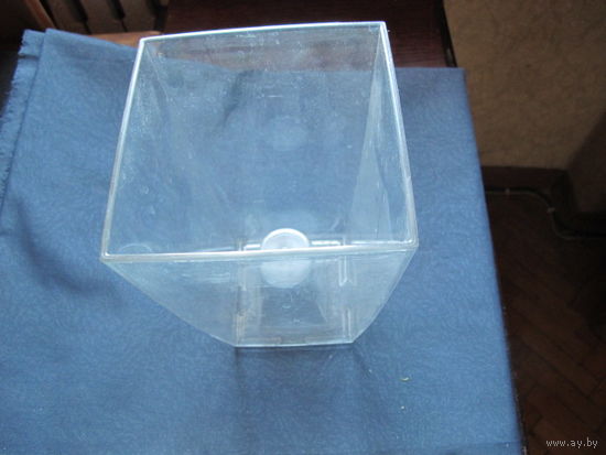 Кашпо прозрачное для орхидей, 19x14,5x14.5 см, 1.9 литра, пластик