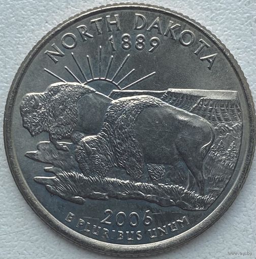 США 25 центов (квотер) 2006 г. D. Северная Дакота