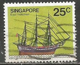Сингапур. Ост-Индийская шхуна. 1980г. Mi#347.