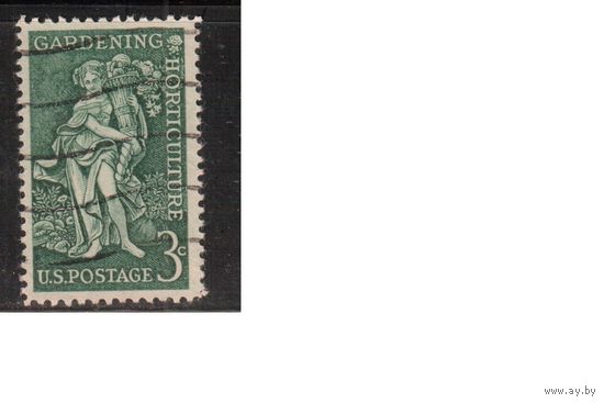 США-1958, (Мих.723), гаш., Флора, Сад, Фрукты(одиночка) ,