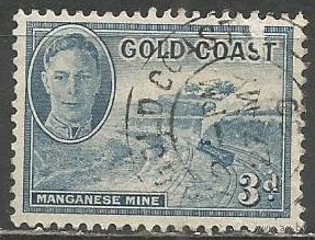 Золотой берег. Король Георг VI. Марганцеый рудник. 1948г. Mi#125.