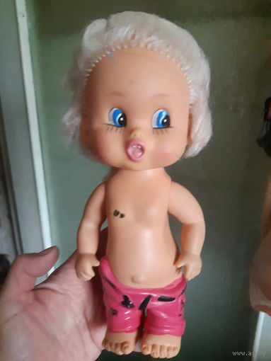 Кукла 90е годы, резиновый Стёпка.