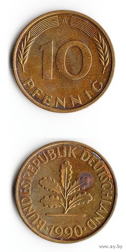 10 пфеннигов Германия 1990 года(A)