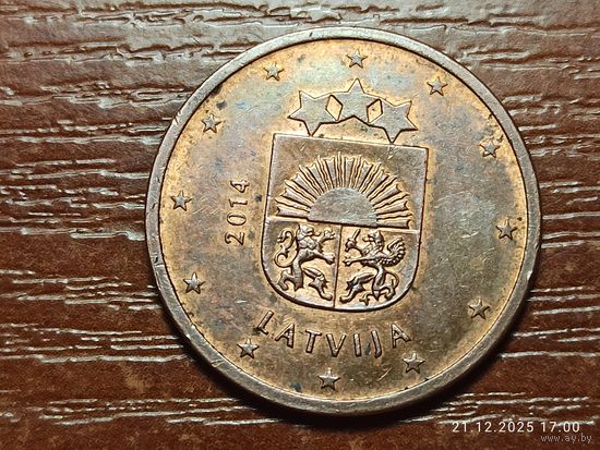 Латвия 5 евроцентов 2014