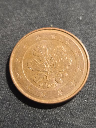 Германия 5 евроцентов 2021 D
