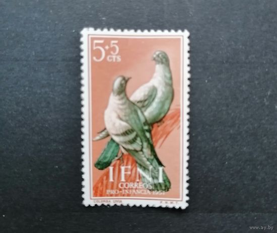 Ифни /Испания / 1953-54-56-57 / Фауна / птицы/голуби