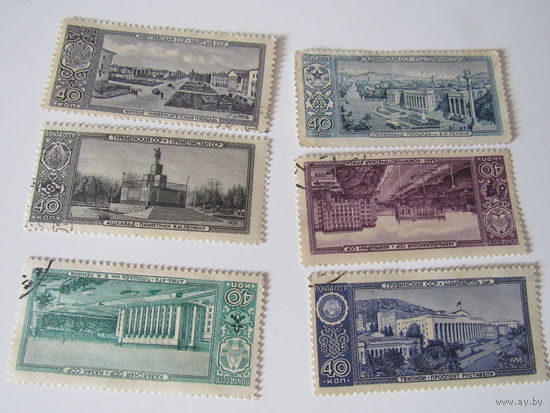 1958г. Азербайжанская ССР.Грузинская ССР. Казахская ССР.Киргизская ССР.Таджикская ССР. Туркменская ССР
