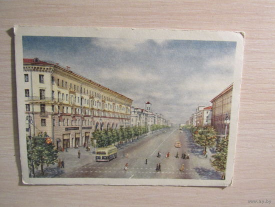 Минск проспект имени Сталина. 1954 г.
