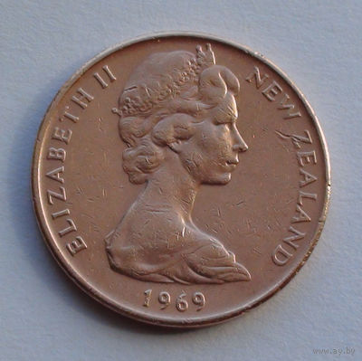 Новая Зеландия 2 цента. 1969 г.