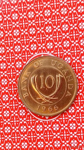 Уганда 10 центов 1966